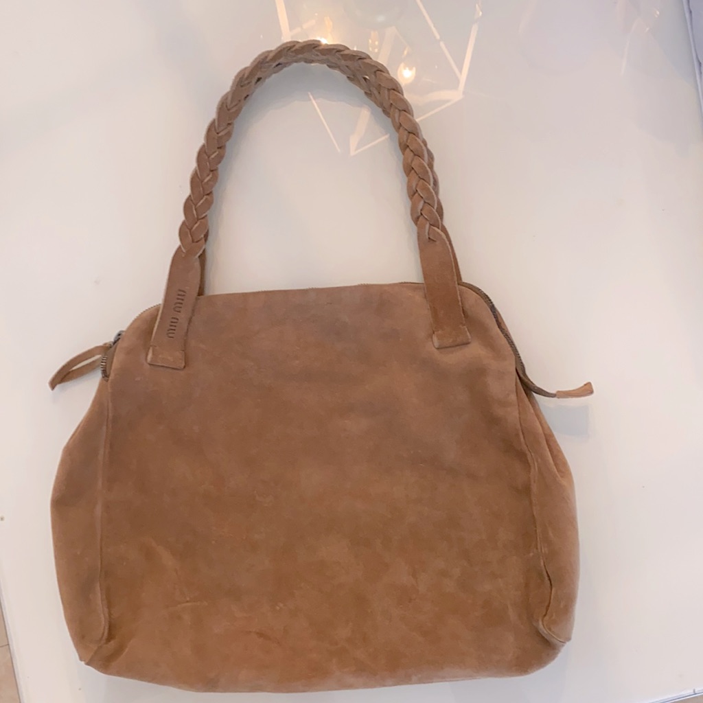 Miu Miu Brown Suede Handbag